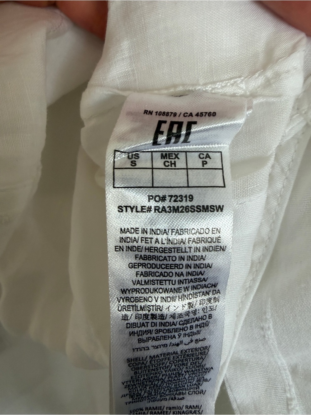 NWT rag & bone White Marin Long-Sleeve Combo Shirt-S- MSRP $278 - Picture 10 of 16